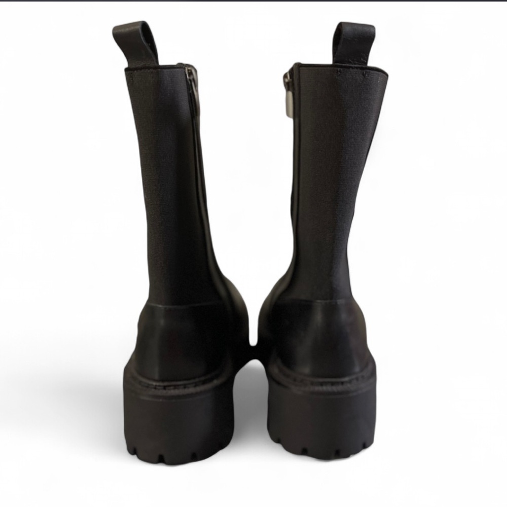 BRAND NEW! Steve Madden Black Leather Boots - Picture 4 of 6